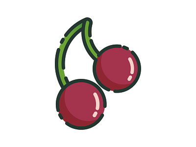 Adobe Creative Challenge - Day 5 adobe cherries dailycreativechallenge fruit icon illustration illustrator mood vector