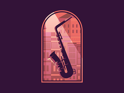 Adobe Creative Challenge Day 8 - Musical Instrument adobe illustration illustrator instrument music musical sax saxophone vector