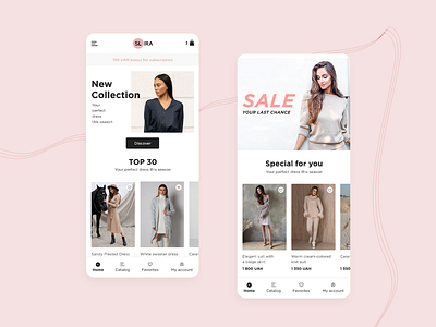 SL.IRA fashion brand mobile app concept