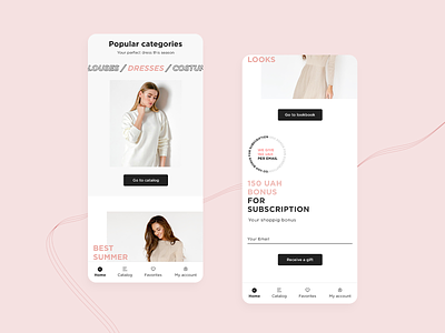 SL.IRA fashion brand | mobile app homepage | concept