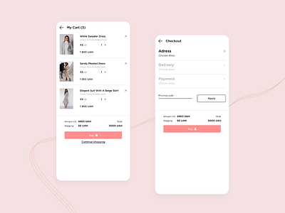 SL.IRA fashion brand | mobile app checkout page | concept animation award branding case concept design game interface motion typography ux