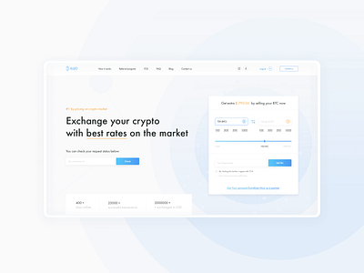 UX/UI design for crypto exchange website beauty branding case clean ui crypto crypto exchange design flat graphic interface promo trend typography ui ux webdesign website