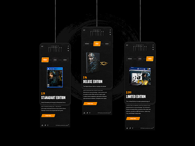 Death Stranding website UI/UX concept. Mobile version