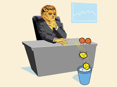 Types Of Leaders boss business ceo character editorial illustration leader leaders leading lion