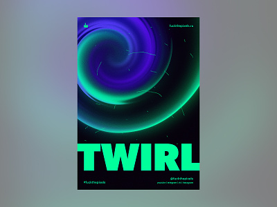 Twirl. Poster abstract blue colors colour green illustration photoshoptips twirl