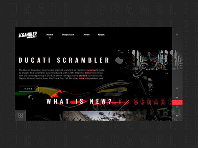 Ducati scrambler: Concept page