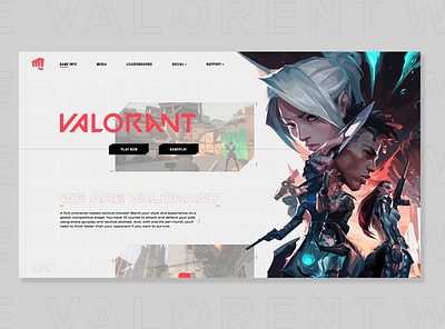Valorent :: Web UI behance design game ui ui design uidesign ux valorent video web website
