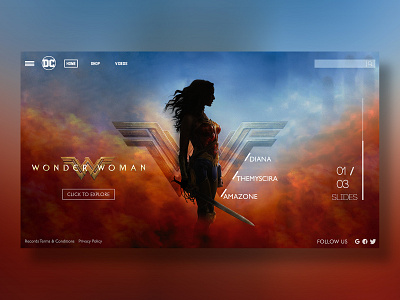 Wonder Women | Web UI app branding dc identity landing page photo uidesign web website wonder women