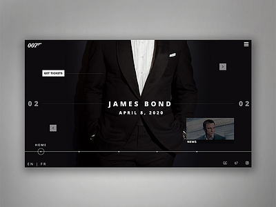 James bond 2020 007 behance design james bond ui ux ui web website