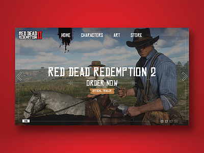 Red Dead Redemption 2 behance design game red dead redemption rockstar games ui ui design ux uxdesign web