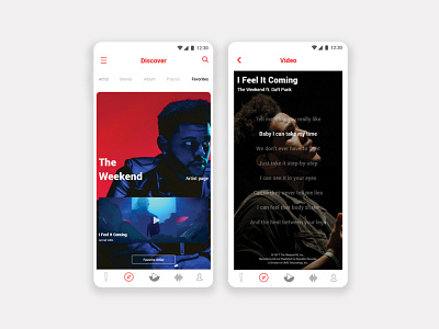 Play It app application artist behance concept design music music app music player page design ui ui design ux