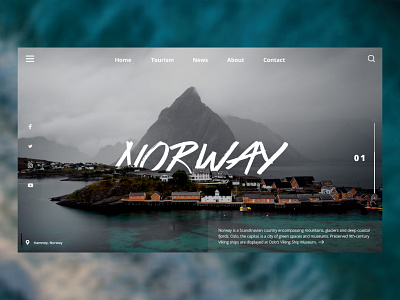 Norway Website app application behance concept concept design design nature norway ui ui design uidesign ux web webdesign website