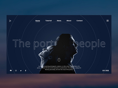Portrait People Website application behance concept design ui ui design uidesign ux web website