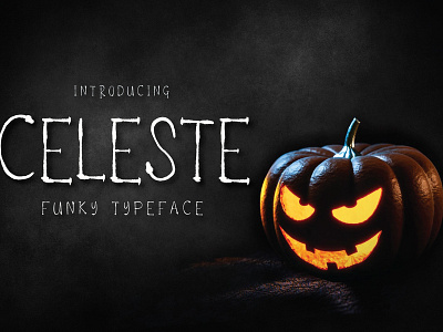 Celeste Funky Typeface funky halloween halloween design halloween party handlettered handmade handwritten font modern font typeface