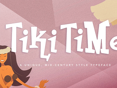 Tiki Time Font Collection bar logo design font design handwritten font hawaii luau modern font tiki