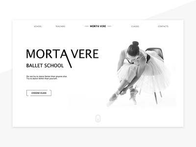Ballet School website (main screen)