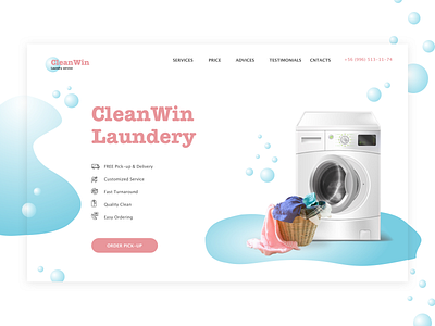 UI CHALANGE: 8 - Laundry main screen ui deisgn web design