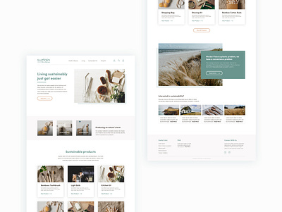 Suztain website redesign branding e shop ecommerce minimal natural scandinavian design sustainability ui web design website