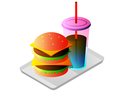My Big Burger burger food illustration soda