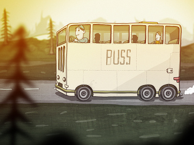 Pussbuss bus road travel