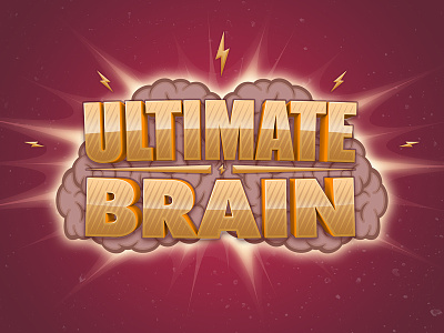 Ultimate Brain brain game id logo typography