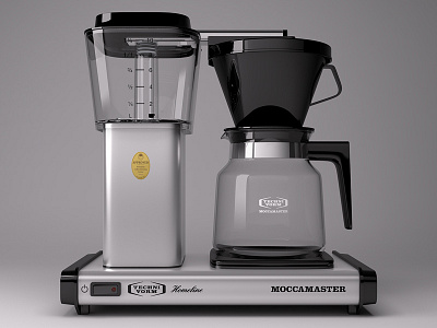 Moccamaster 3d coffe machine maya moccamaster silver