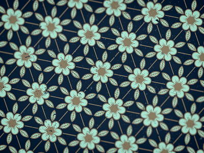 Pattern 03 flowers leafs pattern retro