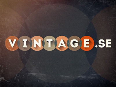 Vintage.se logo circles logo retro typography vintage