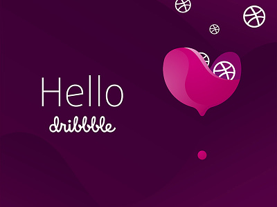 Hello Dribbble / Logo Winelove color debut hello itsvelestime logo wine winelove