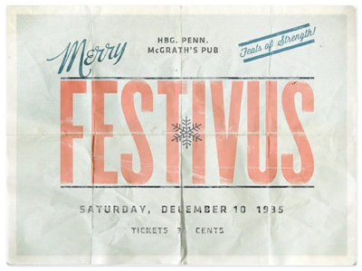 Festivus print retro vintage