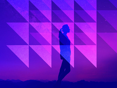 Ascender illustration pink purple silhouette stars