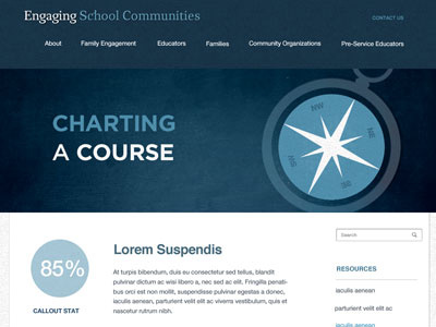 Engaging School Communities blue education web