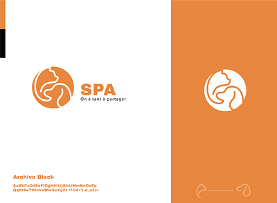 Logo "SPA" branding cat construction logo design dog illustration logodesign logotype vector