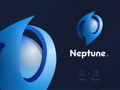 Neptune 3d app app design brand branding design graphic design icon illustration ios logo logotype n ui ux vector