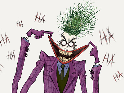 Joker batman dccomics dcuniverse design illustration ipad joker procreate villain