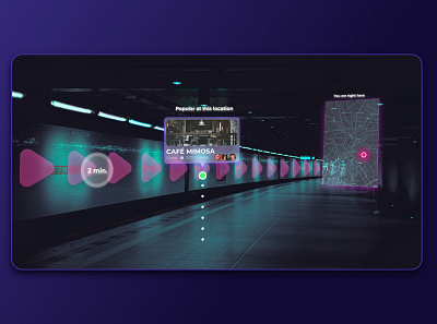 Augmented reality in the subway station adobe xd adobexd application augmented reality augmentedreality futuristic futuristic ui technology design ui design ui designer uidesign virtualreality