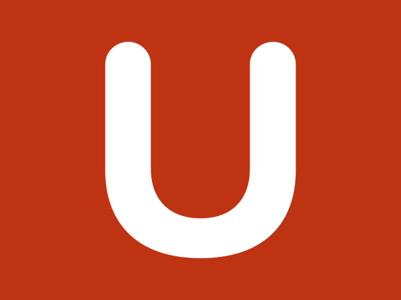 U. Буква u. Логотип u. Дизайн буквы u.