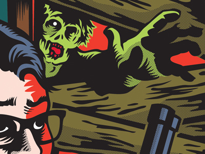 Zombie comic illustration zombie