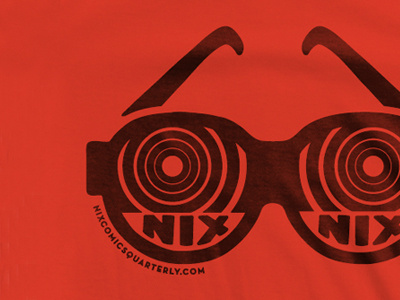 nix-ray illustration red t shirt x ray glasses