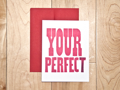 V Day Card letterpress valentines day weird way to use dribbble wood type