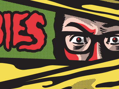 ZOMBIES comic eyebrow illustration typography zombies