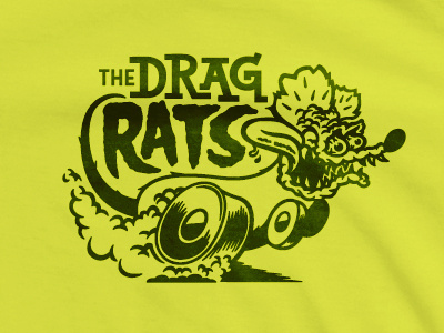 Drag Rats Final band illustration rat t shirt typography