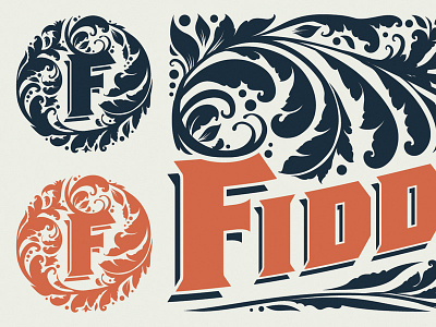 FIDD branding custom lettering design fancy illustration type vintage