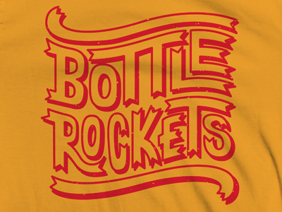 bottle rockets 3 band orange shirt typography