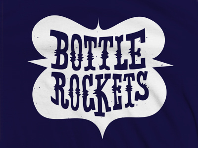 bottle rockets 2 band blue orange shirt typography western