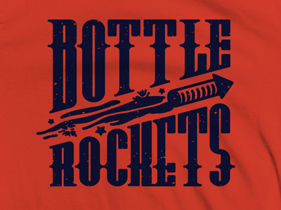 bottle rockets 1 band illustration red rocket shirt typography