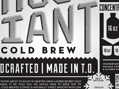 frost giant design label logo packaging typography
