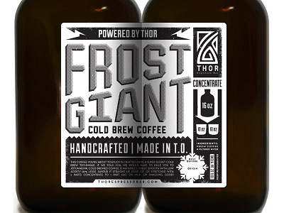 Frost Giant Label branding coffee design label lettering packaging typography