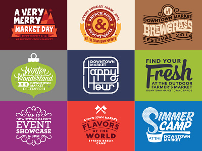programs & events design events logos typography