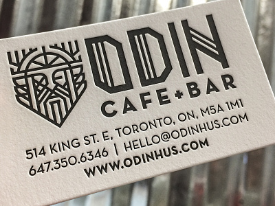 ODIN cafe + bar branding business card design illustration logo marketing odin